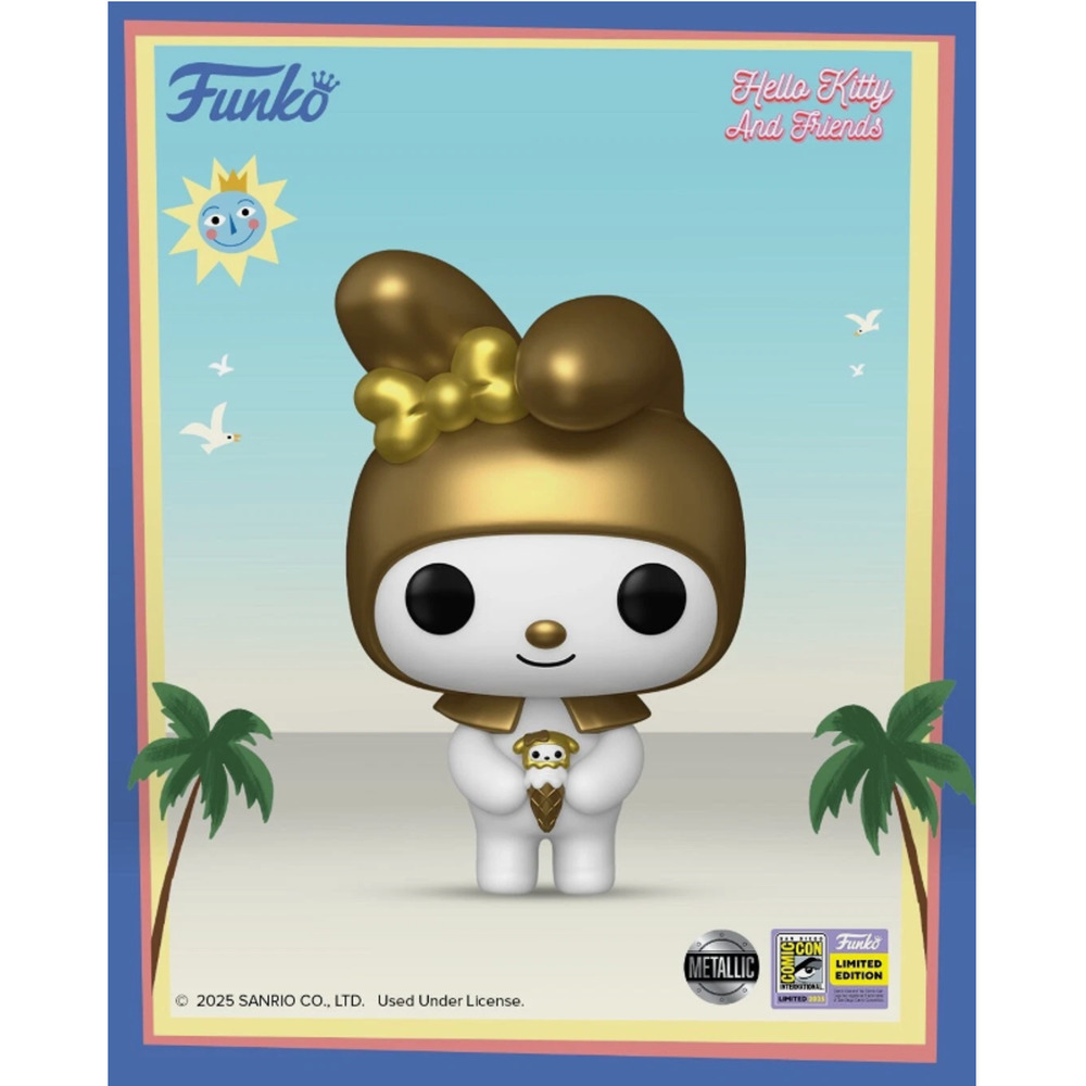 2025 SDCC Funko Pop Sanrio My Melody Metallic Official Con Sticker